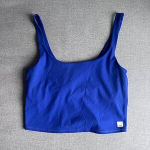 Vuori Daily Crop Tank - Copenhagen Blue - Large